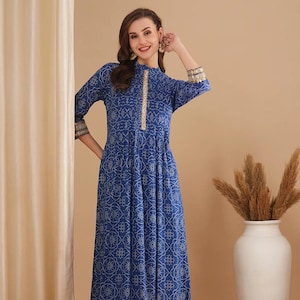 Blue Bandhani Suit - Etsy