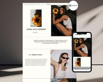 Showit Website Template, Photographer website template, Portfolio Website Template, Photography Website, Editorial Photography Template