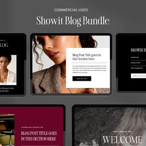 Showit Blog Page Add-On Canvas Bundle, Website Template for Photographers and Creatives, Showit Blog Canvases, Showit Blog Templates