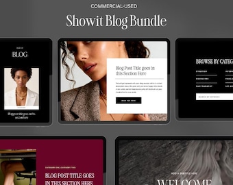 Showit Blog Page Add-On Canvas Bundle, Website Template for Photographers and Creatives, Showit Blog Canvases, Showit Blog Templates