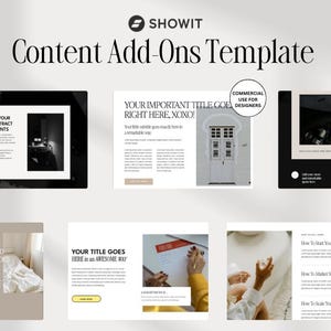 Showit Content Add on Template, Showit Content, Website Template, Showit Website Template for a Photographer or Designer, Showit Template