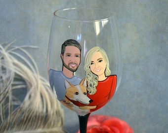 Personalized Engagement Wine Glass, She said yes, Bride & Groom, Engagement Gift, Couples Glasses, Bridal Shower Gift, Friends Glass