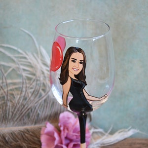 Personalisiertes Portrait vom Foto, individuelle Illustration Freundin, 21. 25. 30. Schwester Geburtstag, Geschenk, 40. für Frauen,