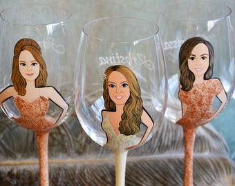 Bridesmaid Proposal, Bridesmaid Wine glass, Bridesmaid glass, Personalized Bridesmaid glass, Will You Be My Bridesmaid, Bridal Party Gift