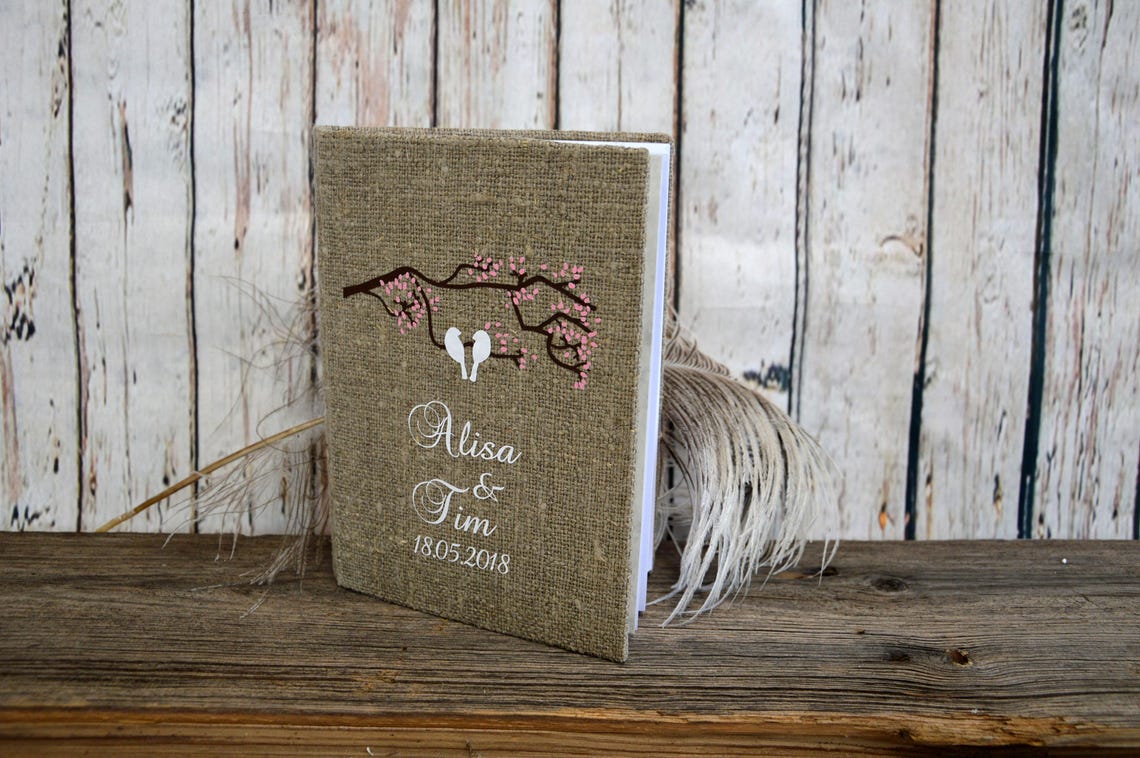 Wedding Guest Book / Wedding Book / Rustic Wedding Guest Book Etsy