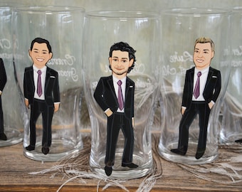 Groomsmen Gifts - Wedding Beer Glasses - Best Man Gift - Wedding Favors - Take a Shot -Bachelor Party - Grooms man Proposal
