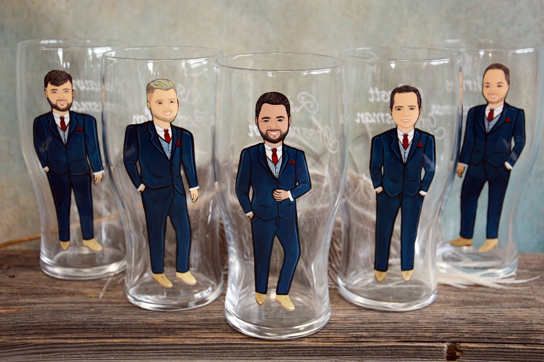Groomsmen Gifts Wedding Beer Glasses Best Man Gift Wedding Favors Take