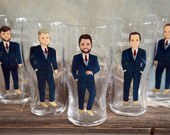 Groomsmen Gifts - Wedding Beer Glasses - Best Man Gift - Wedding Favors - Take a Shot -Bachelor Party - Grooms man Proposal