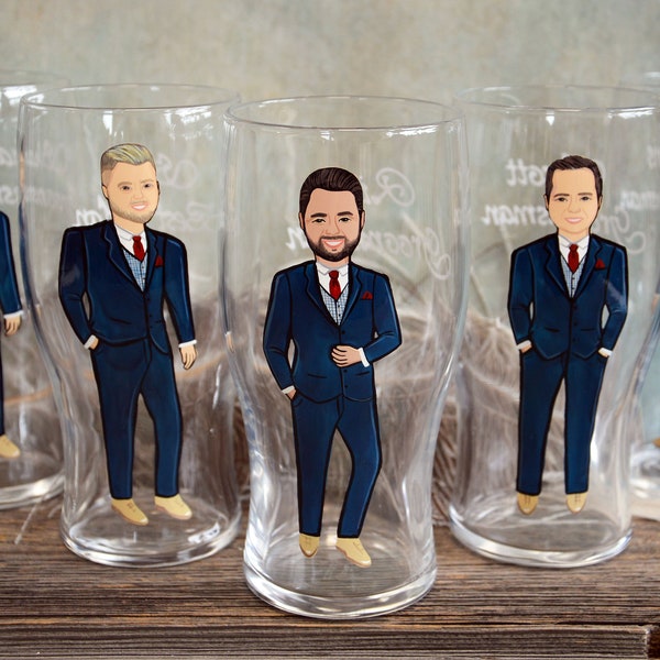 Groomsmen Gifts - Wedding Beer Glasses - Best Man Gift - Wedding Favors - Take a Shot -Bachelor Party - Grooms man Proposal