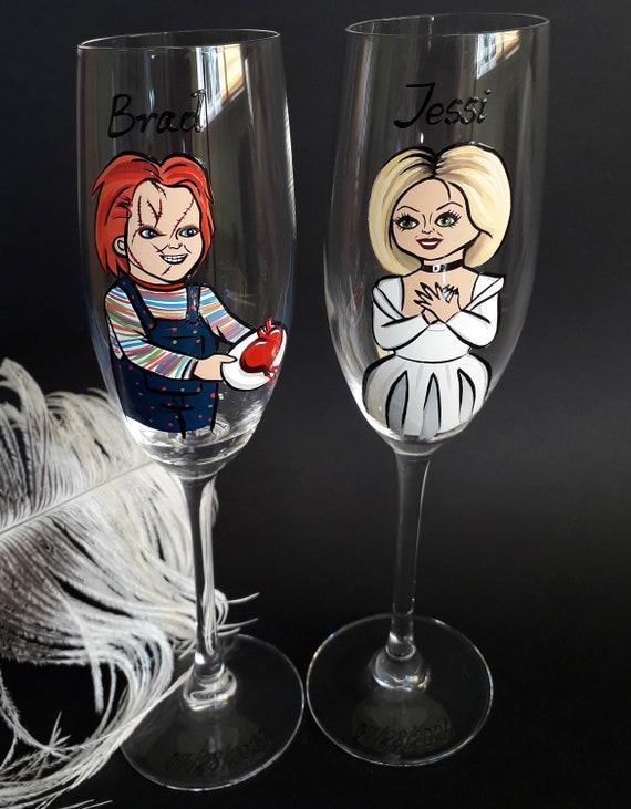 アメリカ限定】チャッキー＆ティファニー ショットグラス 2個セット 