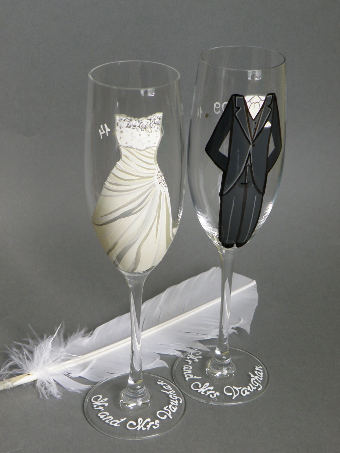 Gifts Infinity - Juego de 2 copas de champán grabadas para boda y brindis