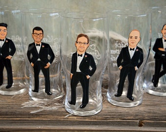 Custom Wedding Gift,  Groomsmen Gifts, Tulip Beer Glass, Wedding Party Favors, Groomsman Proposal, Bachelor Party,  Father of the Groom