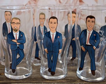 Groomsmen Gifts - Wedding Beer Glasses - Best Man Gift - Wedding Favors - Take a Shot -Bachelor Party - Grooms man Proposal