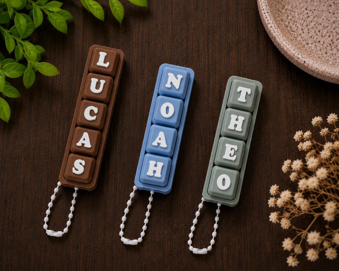 Personalized Name Clicker | Custom Keychain | Keyboard Clicky Fidget ...