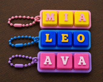Personalized Name Clicker | Custom Keychain | Keyboard Clicky Fidget Letters | ASMR Click Toy | Stress relief