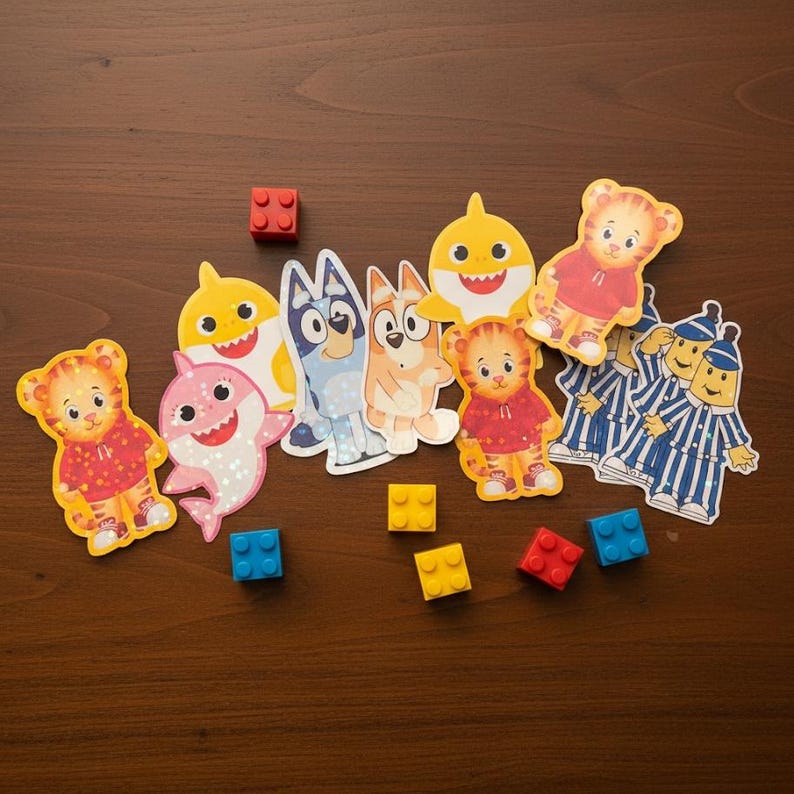 Kids Character Stickers, Baby Shark, Daniel Tiger and more - image 1