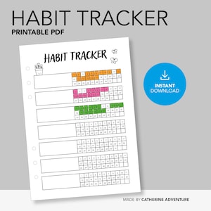 Diario Bullet Tracker de hábitos Descarga instantánea Rastreador de estado de ánimo Bujo Motivación Salud PDF Nuevo diario de hábitos A4 A5 Carta de EE. UU.