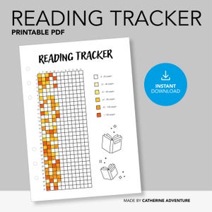 Seguimiento de lectura Bullet Journal anual Descarga instantánea Estado de ánimo imprimible Motivación Salud PDF Nuevo diario de hábitos A4 A5 Carta de EE. UU.