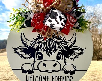 Bless This Home and All Who Enter Door Hanger/Welcome Sign/Front Door