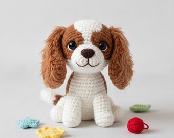 キャバリア・キング・チャールズ・スパニエルの犬のかぎ針編みパターン