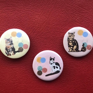 Custom Designed Cat 32mm Durable Pin Back Buttons