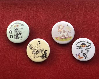 Kundenspezifisches Tier 32 mm haltbare Pin-Back-Buttons