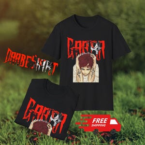 Anime Gaara Naruto Sasuke Unisex Softstyle T-Shirt, Anime Lover Gift, Japanese Manga Tee, Free Shipping