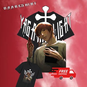 Anime Yagami Light Death Note Japan T-Shirt,Free Shipping, L Anime Tee, Unisex Softstyle Shirt, Anime Lover Gift, Japanese Graphic Tee
