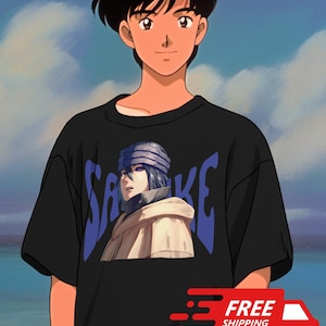 Sasuke Anime T-Shirt, Japanese Manga Tee, Naruto Fan Gift, Uchiha Clan Shirt, Otaku Apparel