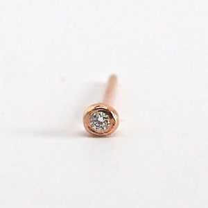 Tiny Diamond Stud Earring, Single 14k Gold Diamond Earring, Diamond Stardust Earring, Diamond Studs, Cartilage Earring