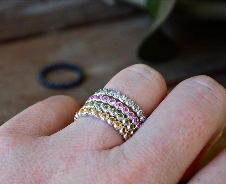 Stack Rings Stackable Wedding Bands 5 Ecoluxe Eternity Etsy