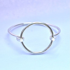 Sterling Cuff Bracelet Silver Bangle Bracelet Eternity Circle Cuff Bracelet Recycled Sterling Silver Made to Order image 5