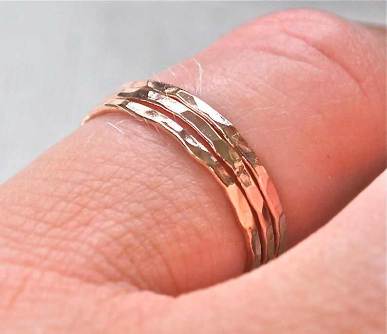 Rose Gold Rings The Skinny Stack 4 Rings image 2