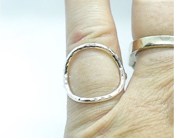Recycled Silver Circle Infinity Ring