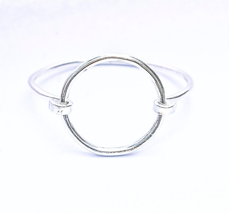 Sterling Cuff Bracelet Silver Bangle Bracelet Eternity Circle Cuff Bracelet Recycled Sterling Silver Made to Order image 2