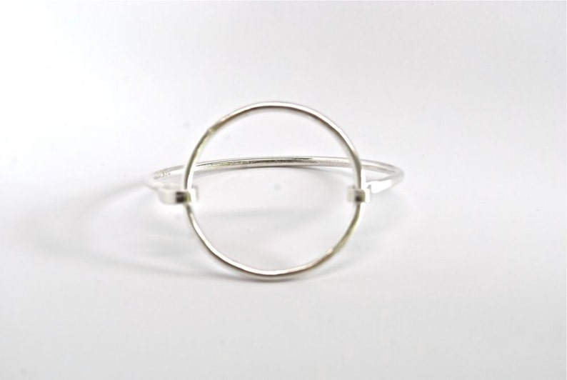 Sterling Cuff Bracelet Silver Bangle Bracelet Eternity Circle Cuff Bracelet Recycled Sterling Silver Made to Order image 1