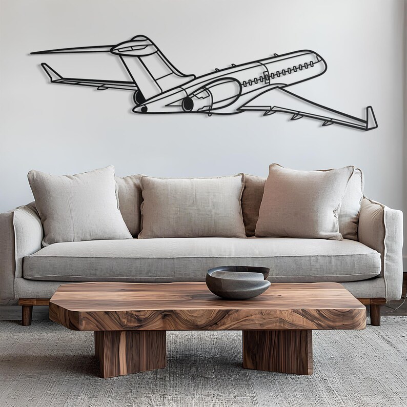 Global 6000 Back Angle Metal Aircraft Wall Art, Airplane Wall Art ...