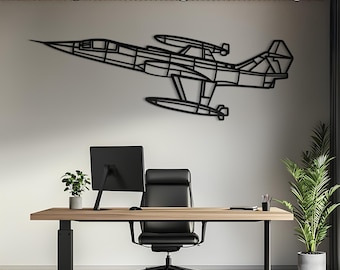 F-104G Starfighter Metal Aircraft Wall Art, Airplane Wall Art, Aviation Decor, Metal Wall Art, Airplane Gift, Pilot Gift, Aviation Gift