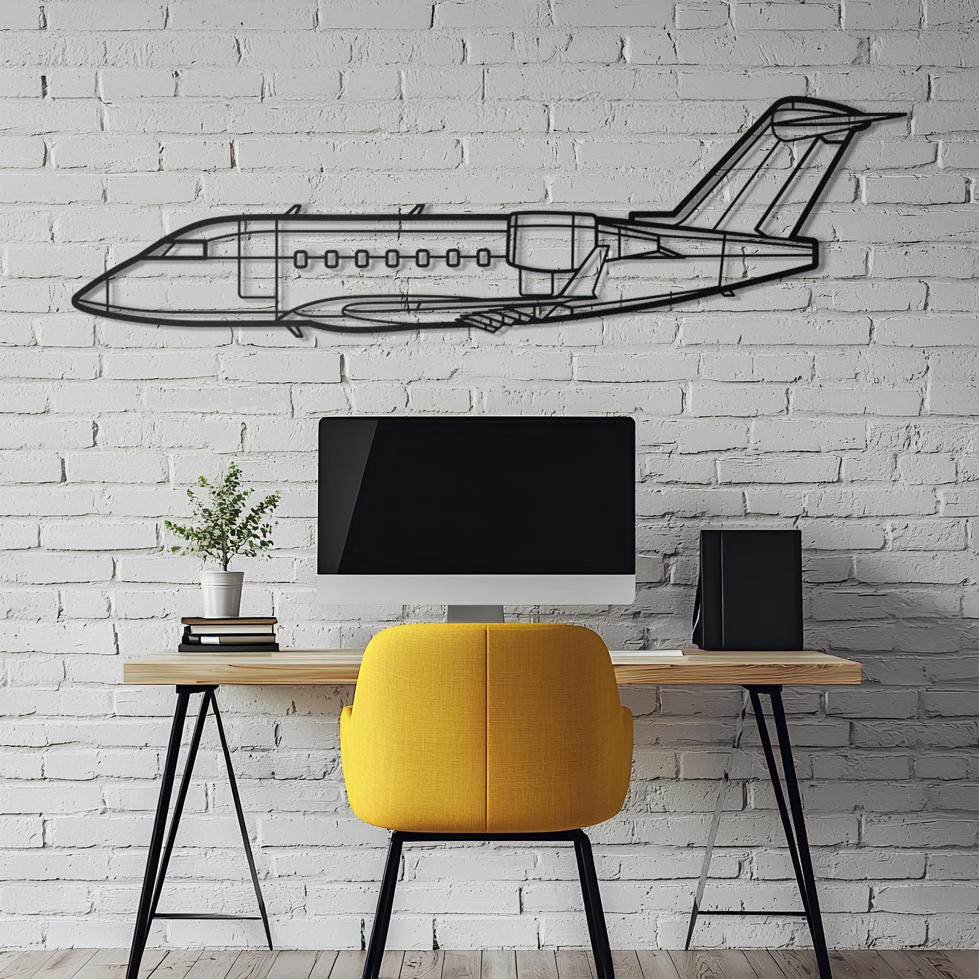 Challenger 604 Metal Aircraft Wall Art, Airplane Wall Art, Metal