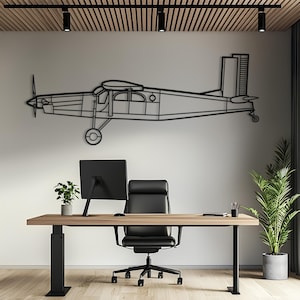 PC-6 B2-H2 Turbo-Porter Metal Aircraft Wall Art, Airplane Wall Art, Aviation Decor, Metal Wall Art, Airplane Gift, Pilot Gift, Aviation Gift