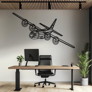 C-130H2 Angolo Aereo Arte da Parete in Metallo, Arte da Parete Aereo, Arte da Parete in Metallo, Decorazione Aviazione, Regalo Aereo, Regalo Pilota, Regalo Aviazione