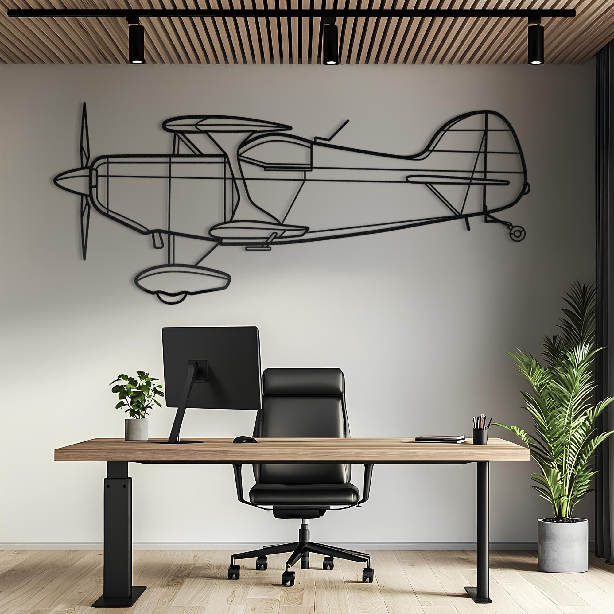 Pitts S-1T Metal Aircraft Wall Art, Airplane Wall Art, Aviation Decor, Metal Wall Art, Airplane Gift, Pilot Gift, Aviation Gift