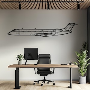 CRJ-700 Metal Aircraft Wall Art, Airplane Wall Art, Metal Wall Art, Aviation Decor, Airplane Gift, Pilot Gift, Aviation Gift, CRJ-700 Gift