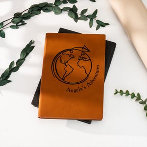 Personalisiertes Reisetagebuch, personalisiertes Reisetagebuch, individuelles Geschenk für Reisende, graviertes Abenteuer Notizbuch, veganes Geschenk, Geburtstagsgeschenke