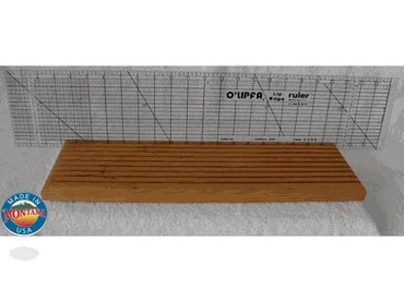 solid cherry Quilting ruler holder table top 9 slots