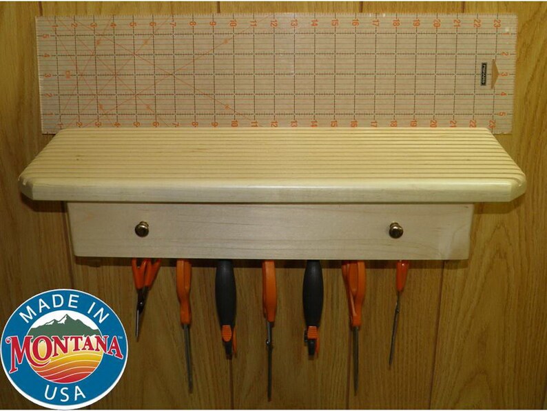 Quilting Ruler Holder Wall Mounted 14 Slots Solid Maple Etsy
