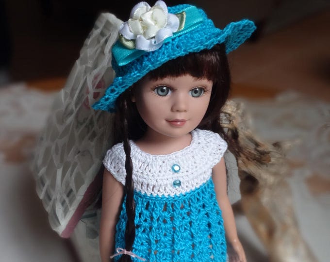 Crochet Dress Hat 9 10 Inch Hannah Pepper Mad Alex Doll Empire Hat