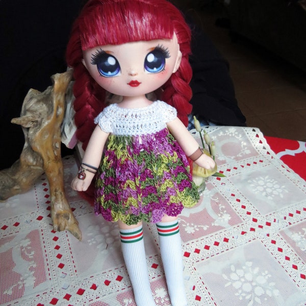 Crochet clothes for 11 inch na na na Teen cloth body Doll Dress