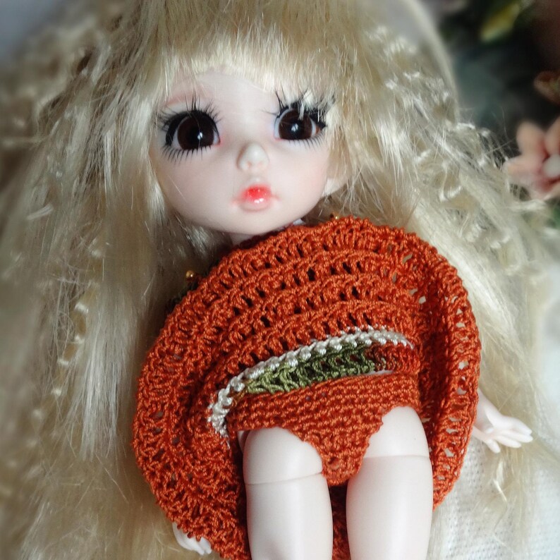 Pukifee Doll Clothes 6 inch doll 16cm 1/8 BJD Crochet Dress Etsy