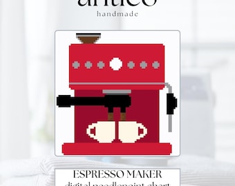 Espresso Maker - Needlepoint Stitch Chart
